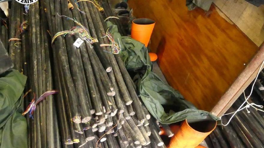 La Ertzaintza halló 800 kilos de cable de cobre en el registro