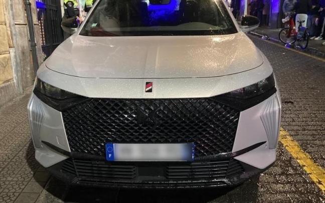 Imagen del vehículo robado en Francia y recuperado en Bilbao