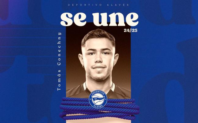 Tomás Conechny se incorporará a la disciplina alavesista con el regreso al trabajo del equipo, el próximo 8 de julio. / Deportivo Alavés Tomás Conechny se incorporará a la disciplina alavesista con el regreso al trabajo del equipo, el próximo 8 de julio. / Deportivo Alavés