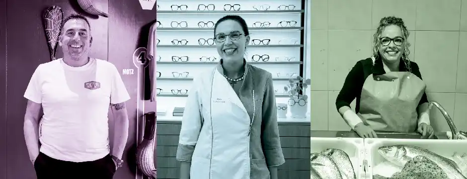 Los comerciantes protagonistas de la campaña. CEDIDA. 