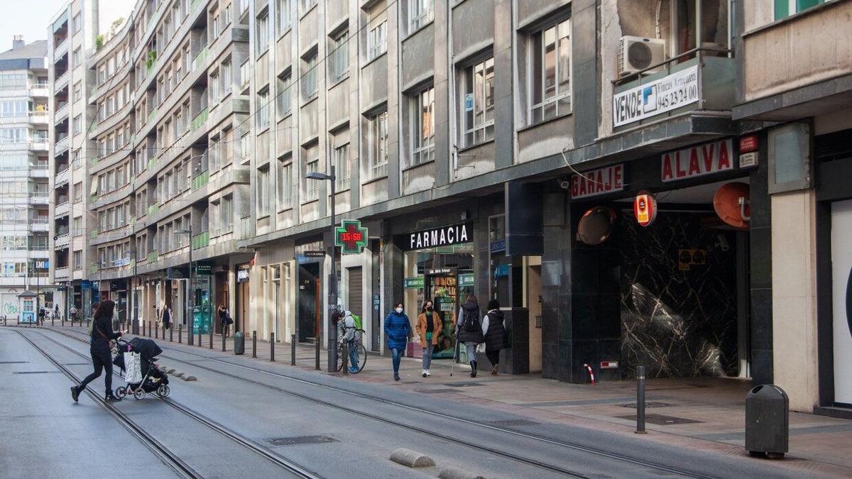 Calle comercial en Vitoria-Gasteiz