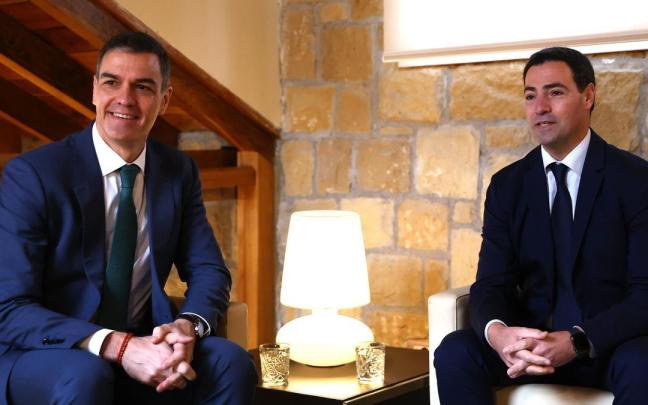 Sánchez y Pradales, en la reunión que mantuvieron el pasado 27 de febrero en el Parque Tecnológico de Zamudio Moncloa