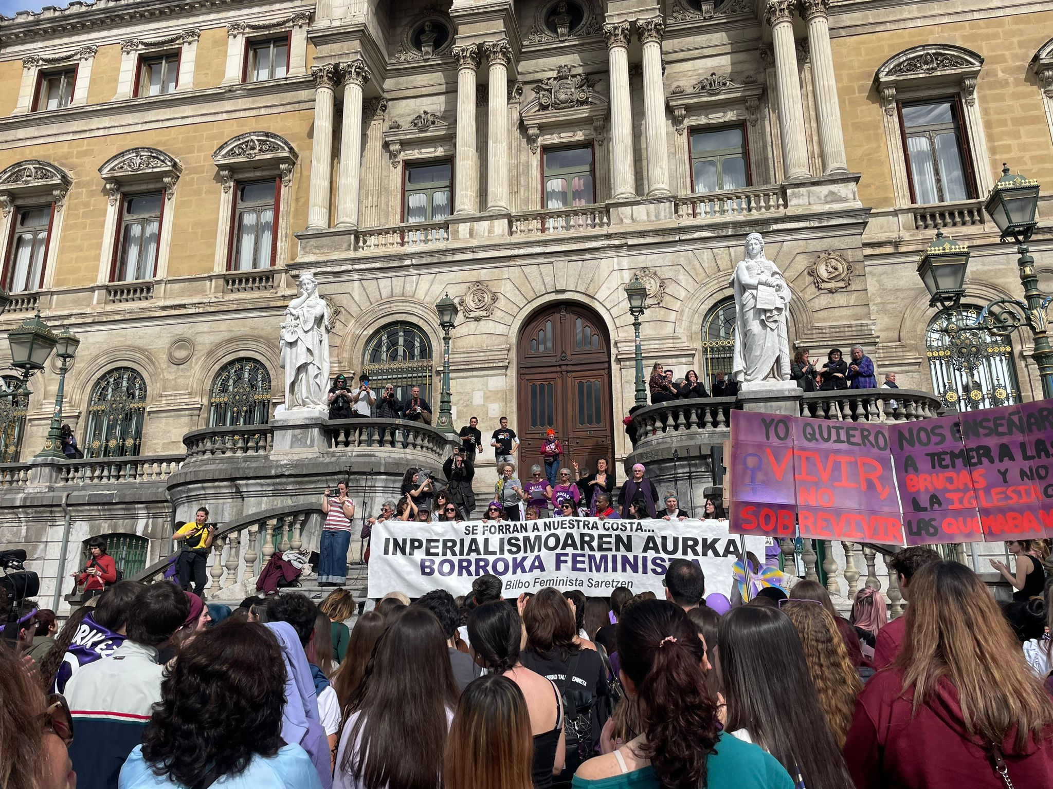 Concentración por el 8M en Bilbao. ONDA VASCA
