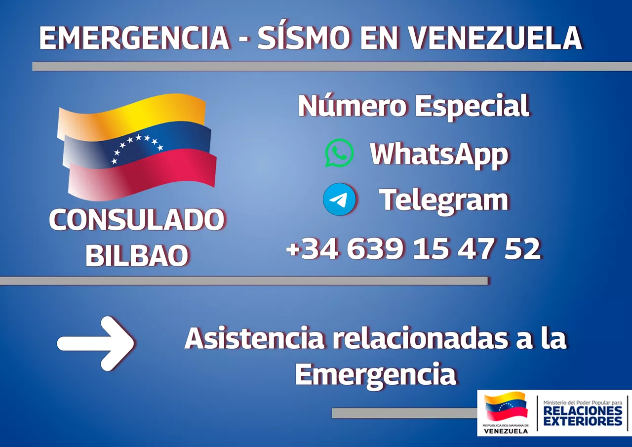 Canales habilitados pro el Consulado de Venezuela en Bilbao para buscar personas en Venezuela. 