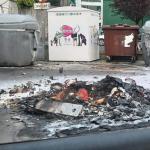 Imagen de archivo de los restos de un contenedor calcinado