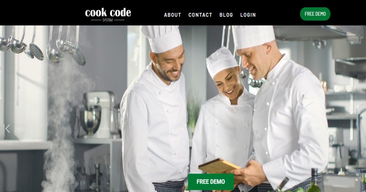 Imagen de la web de Cook Code System. COOK CODE SYSTEM