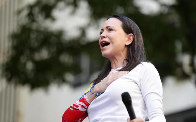 La líder antichavista María Corina Machado, premio Nobel de la Paz 2025. Archivo