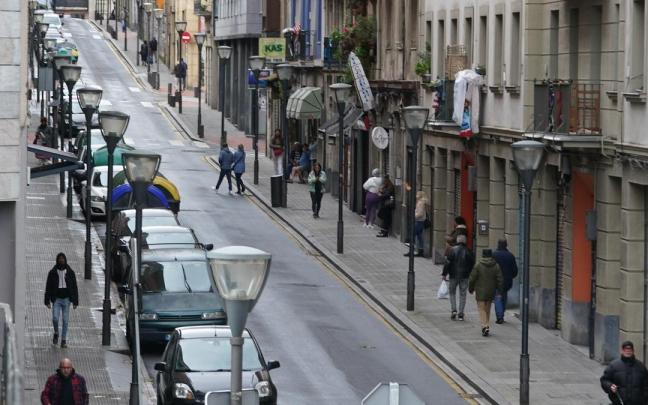 El presunto autor del robo fue detenido en Las Cortes de Bilbao / Deia -Oskar M. Bernal