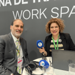 Jorge Sampaio con Cristina Zuñiga en FITUR. ONDA VASCA