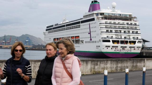 Un crucero atracado en la terminal de Arriluce / Deia - P. Nieto