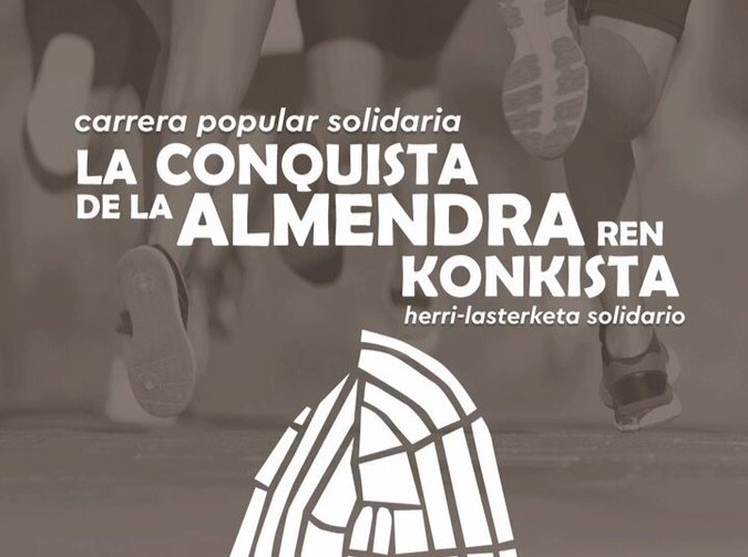 Cartel de la carrera 'La Conquista de la Almendra' 2024 de Vitoria-Gasteiz