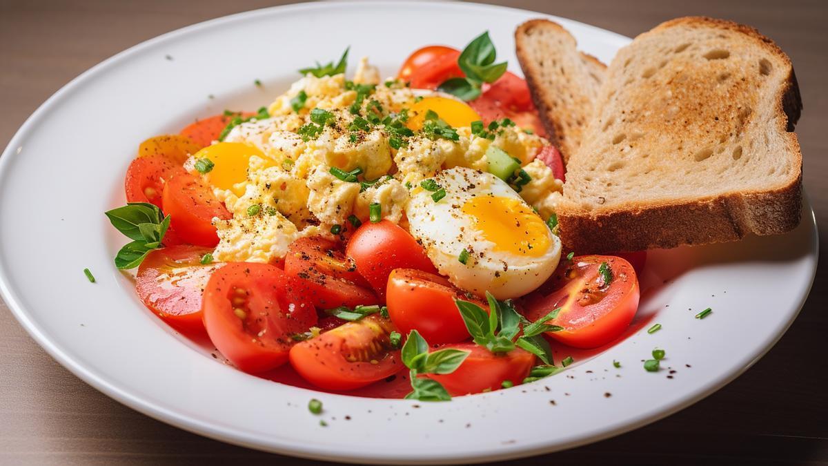 Huevos revueltos con tomate