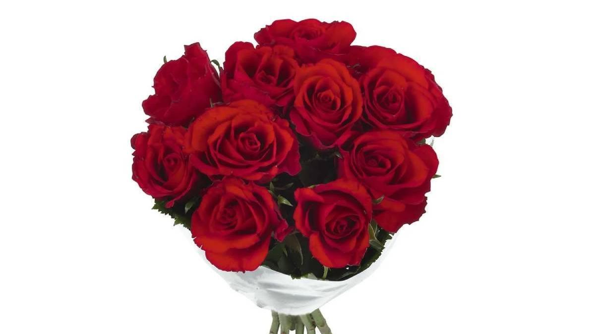 Ramo de rosas rojas.