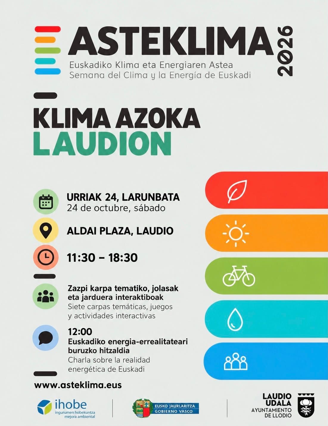 Cartel de actos de hoy en Laudio