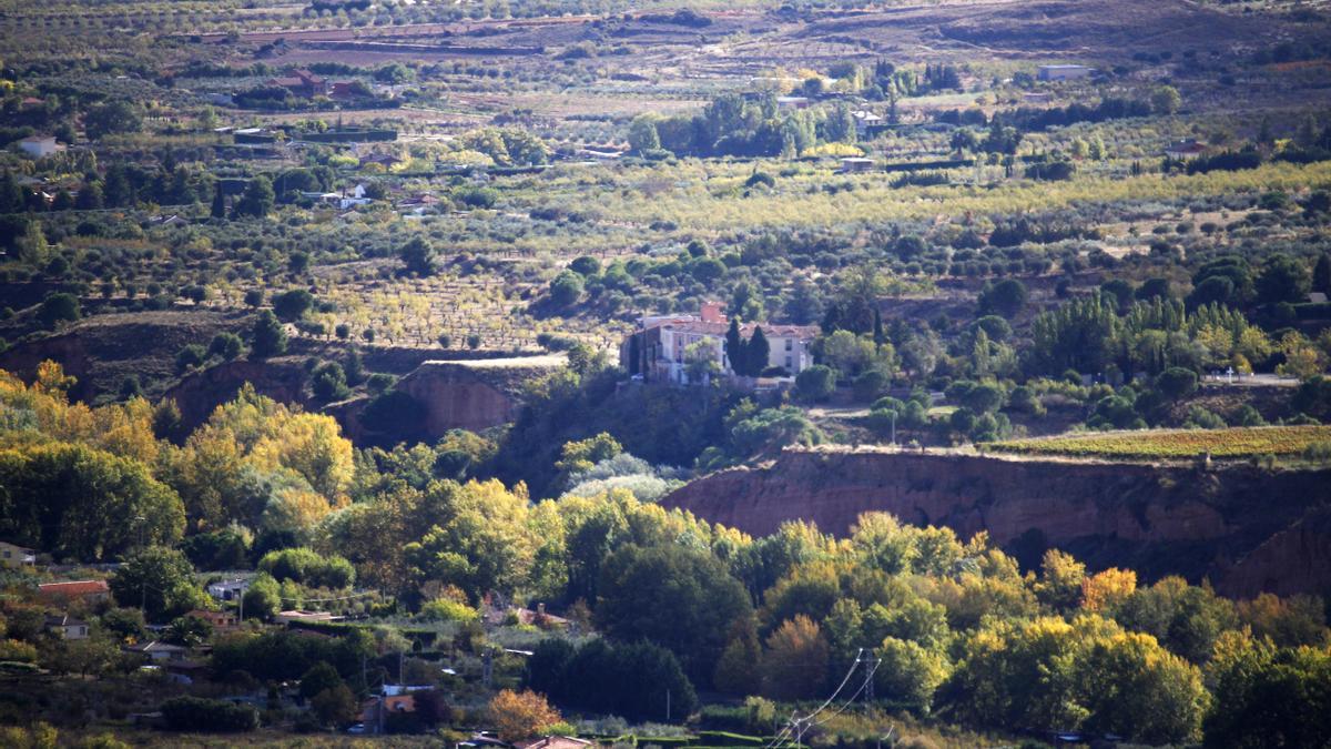 Vista aérea del monasterio de Vico, en Arnedo.