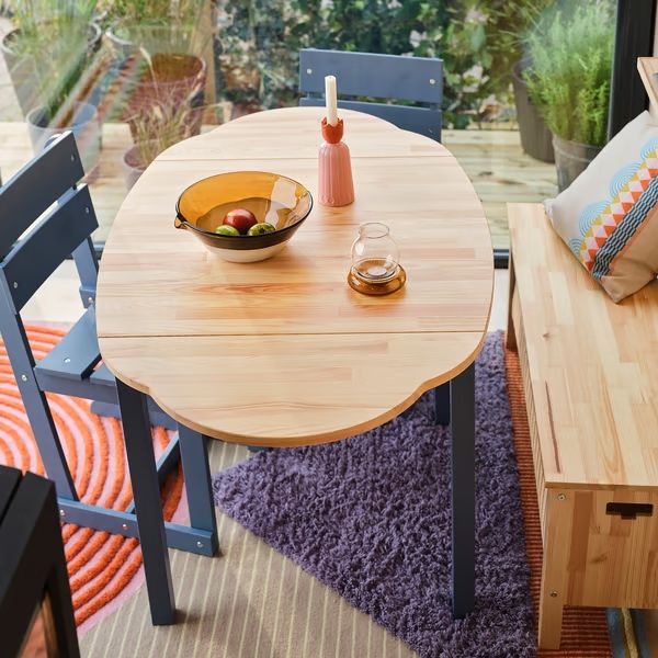 Mesa de hojas abatibles