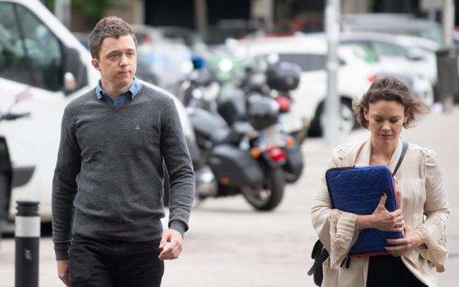 Errejón a su llegada a los juzgados de Madrid.