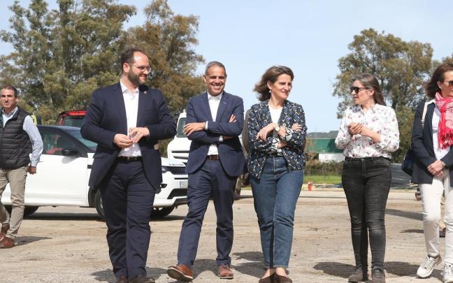 Teresa Ribera, durante la visita a la finca de La Almoraina en 2023.