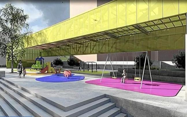 Proyecto del cubrimiento del parque Larrea de Amasa-Villabona. | FOTO: N.G.