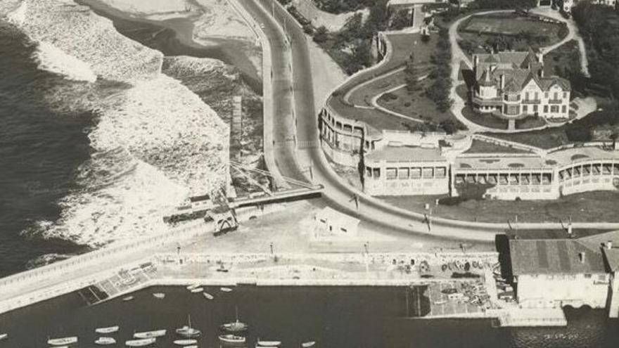 Mansión de Echevarrieta en Punta Begoña, antes de la Guerra civil.