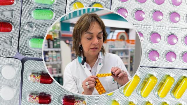 La farmacéutica Verónica Olmo explica los pormenores de los blisters de pastillas.