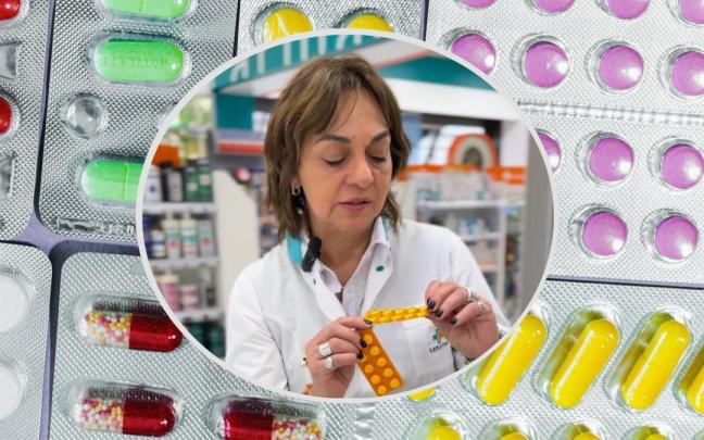 La farmacéutica Verónica Olmo explica los pormenores de los blisters de pastillas.