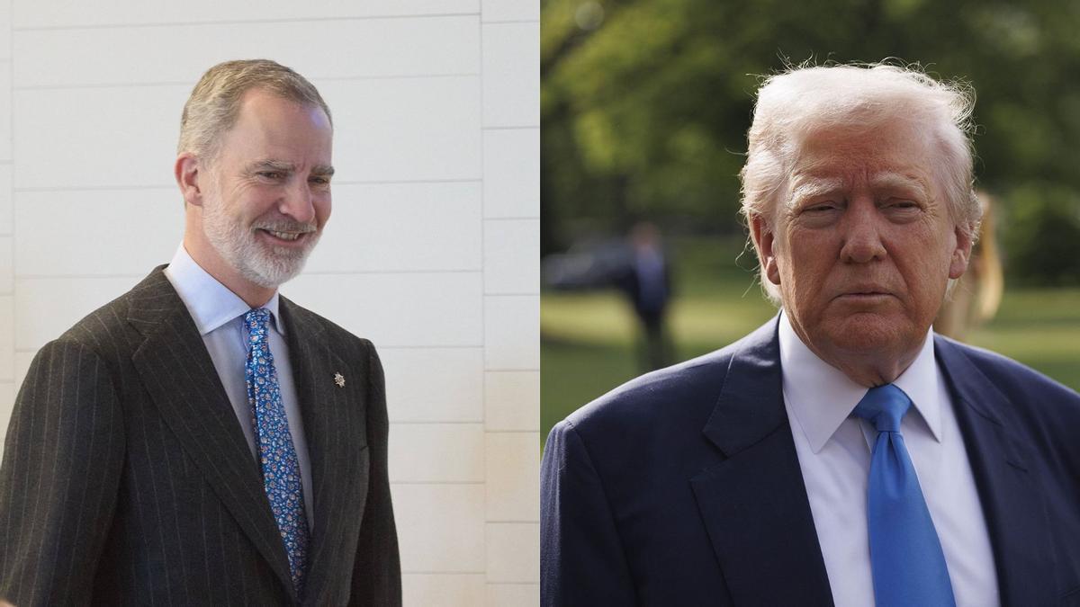 Felipe VI y Donald Trump se han saludado a la llegada al funeral del papa Francisco