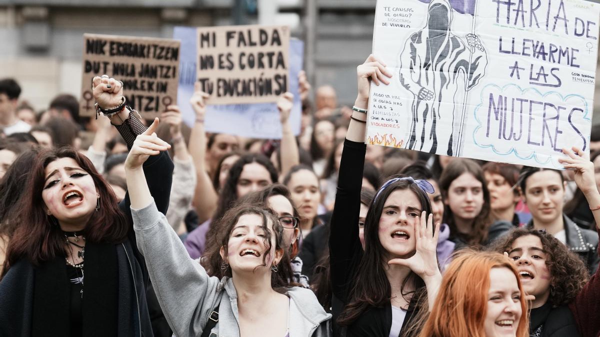 Imagen de una manifestación feminista del 8M.