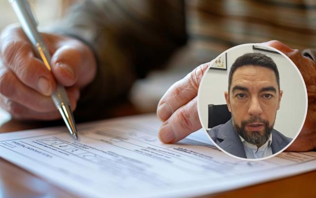 David Jiménez, abogado de herencias, aclara el error de la "cláusula mágica" del testamento para pagar impuestos.hand focused expression