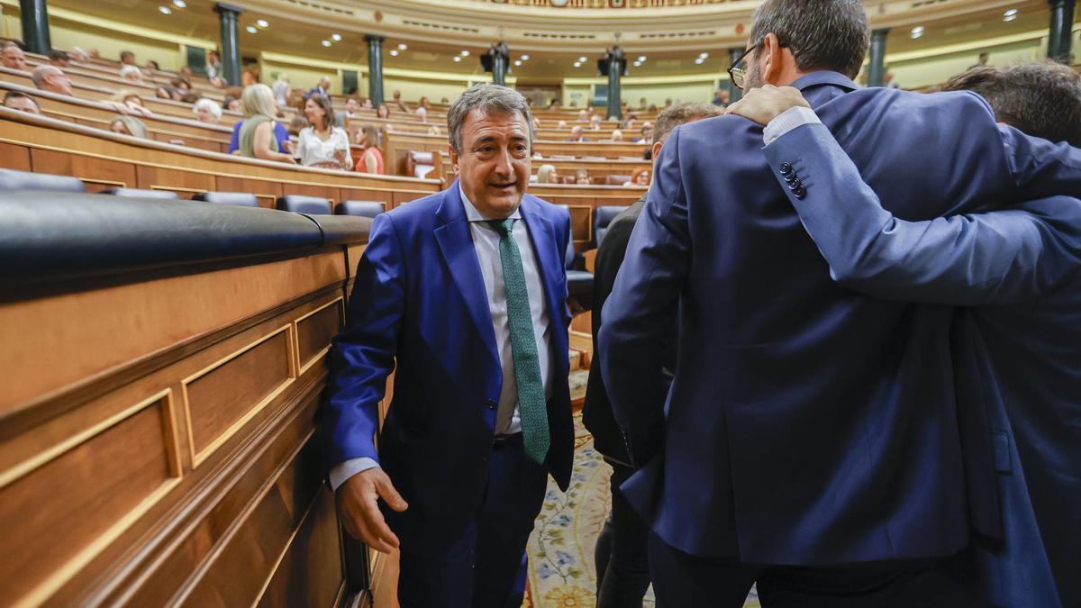 El portavoz del PNV en el Congreso de los Diputados, Aitor Esteban.