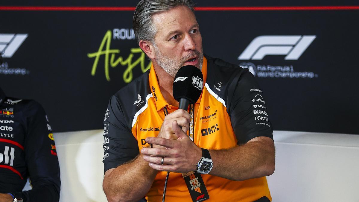 Zak Brown, CEO de McLaren, en el marco del Gran Premio de Estados Unidos.