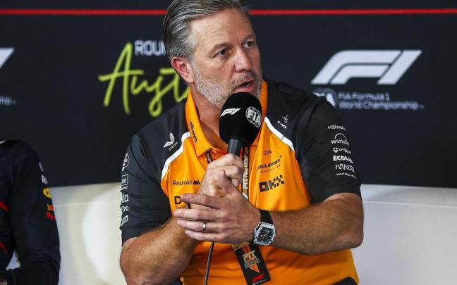 Zak Brown, CEO de McLaren, en el marco del Gran Premio de Estados Unidos.