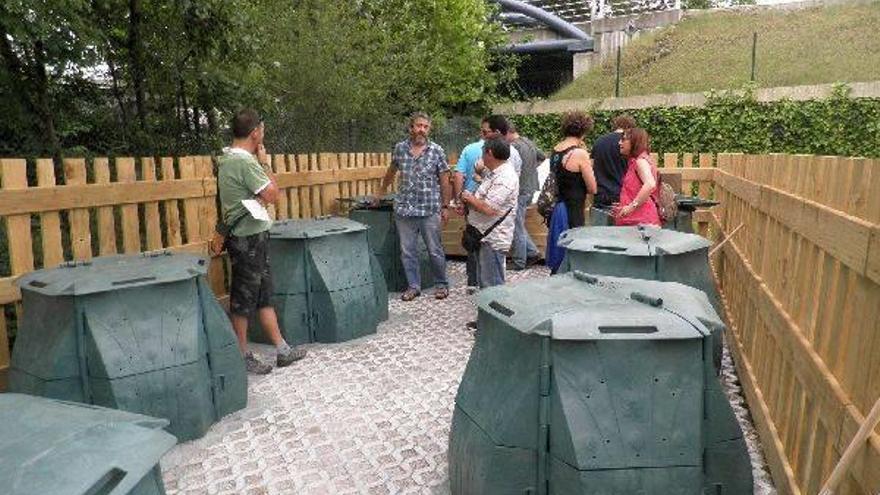 Área de compostaje del barrio de Fanderia.