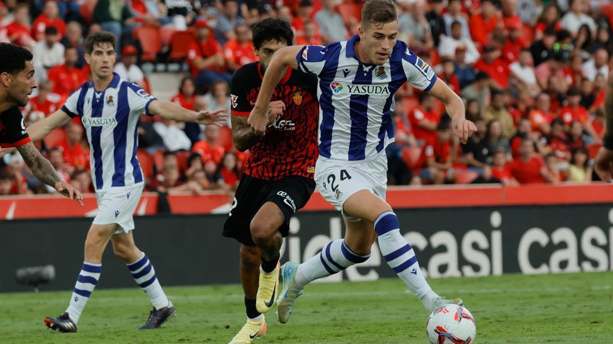 Luka Sucic, en el partido ante el Mallorca. / EFE