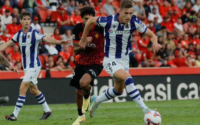Luka Sucic, en el partido ante el Mallorca. / EFE