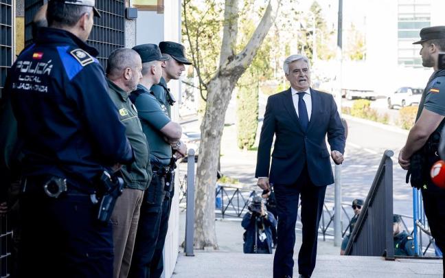 Pedro Rocha, al llegar a los juzgados para declarar el pasado día 12 de abril.