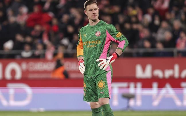Ter Stegen en su debut con el Girona. EP
