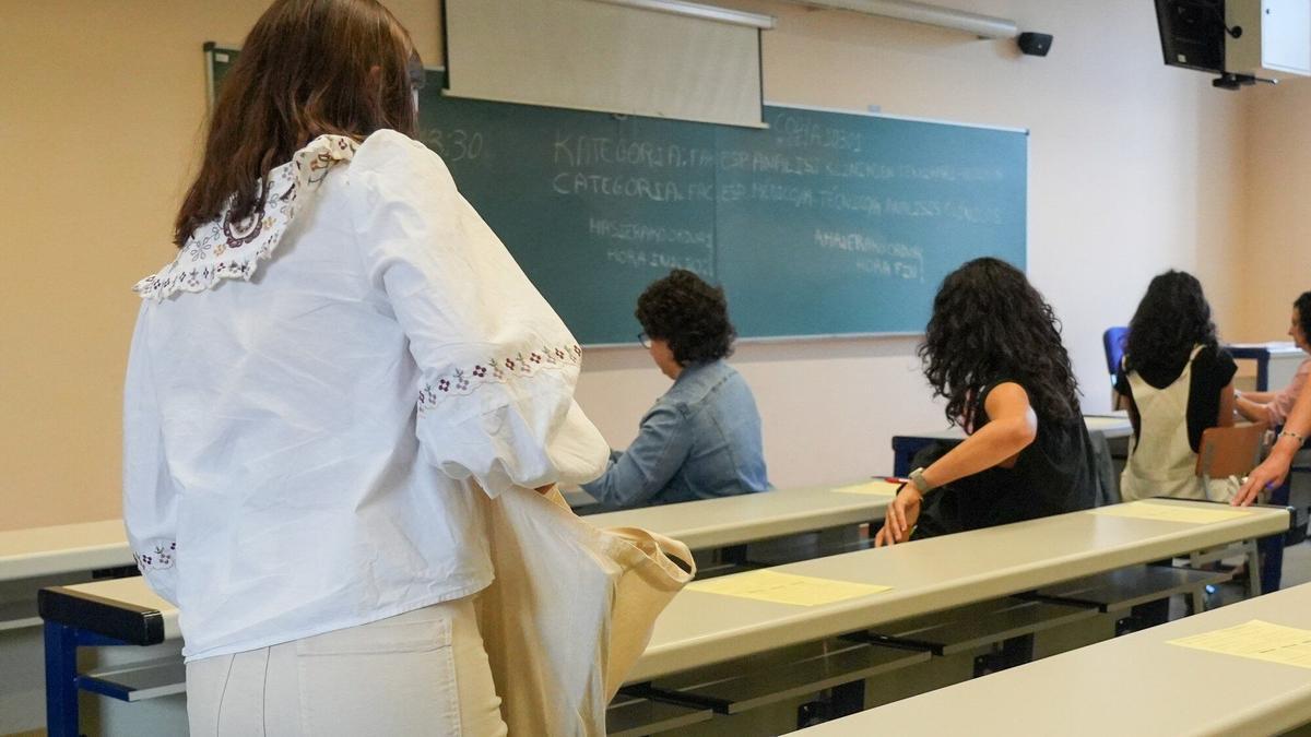 Aspirantes en las pruebas de la OPE celebradas este mes.