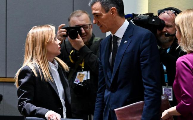 Sánchez y Meloni, en una imagen de archivo.