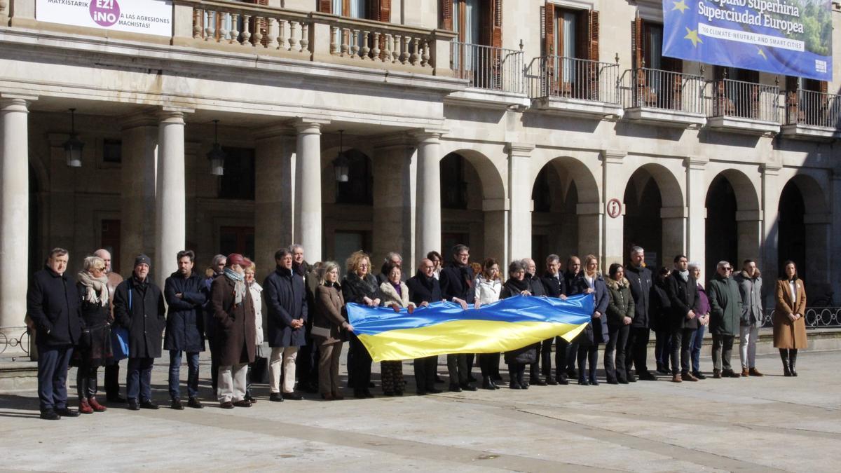 Concentración en Vitoria en solidaridad a Ucrania