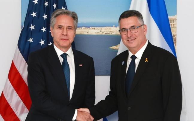 El secretario de Estado de EE.UU., Antony Blinken, y el ministro de Exteriores de Israel, Gideon Saar. / EP El secretario de Estado de EE.UU., Antony Blinken, y el ministro de Exteriores de Israel, Gideon Saar.