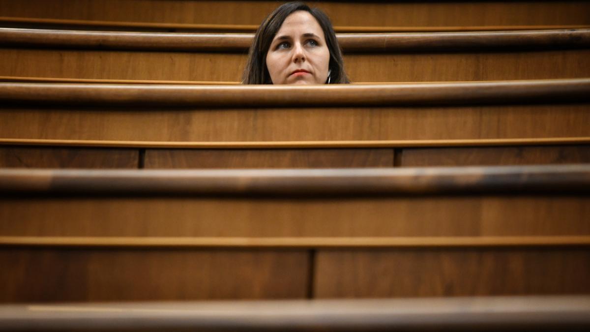 La secretaria general de Podemos, Ione Belarra, en el Congreso de los Diputados.