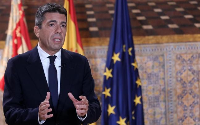 El presidente de la Generalitat, Carlos Mazón, en su discurso de fin de año.