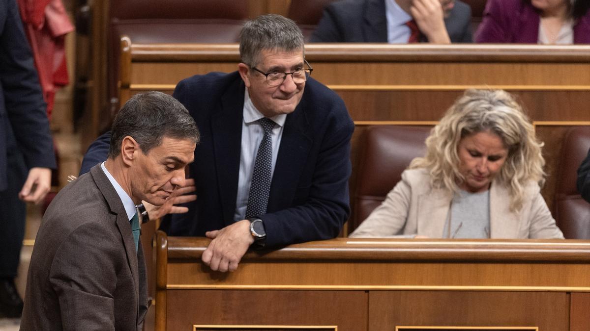 El presidente del Gobierno, Pedro Sánchez, durante una sesión plenaria en el Congreso.