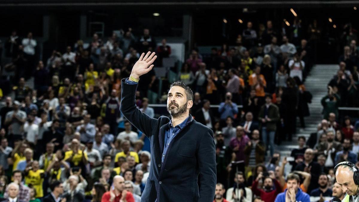 El jugador Juan Carlos Navarro durante un homenaje.