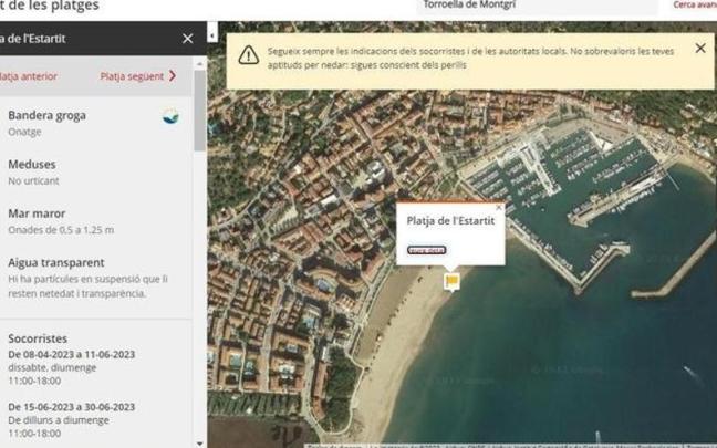 Vista de la playa del Estartit, en Torroella de Montgrí (Girona)