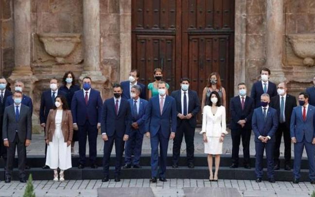 Pedro Sánchez, en una de las conferencias de presidentes que ha convocado.