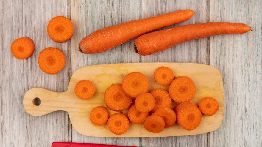 Zanahorias listas para ser cocidas pqara hacer sopa de Moro.