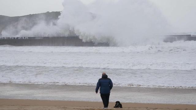 La borrasca 'Herminia' azotó la costa vasca en 2025.