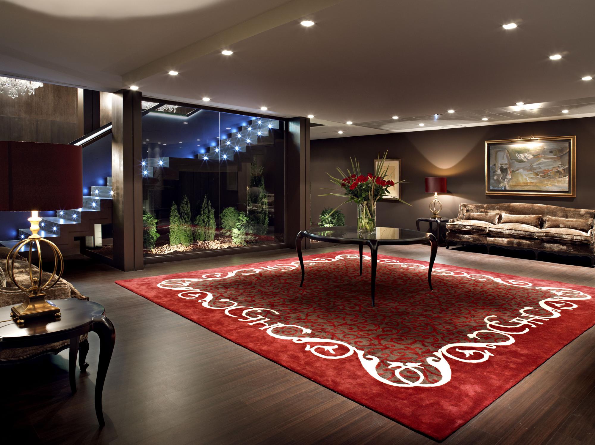 El vestíbulo del Hotel Castillo de Gorraiz.